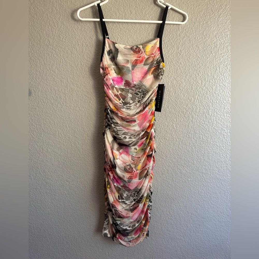 Guess by Marciano x Jennifer Lopez Ruched Midi Dress - XS - NWT